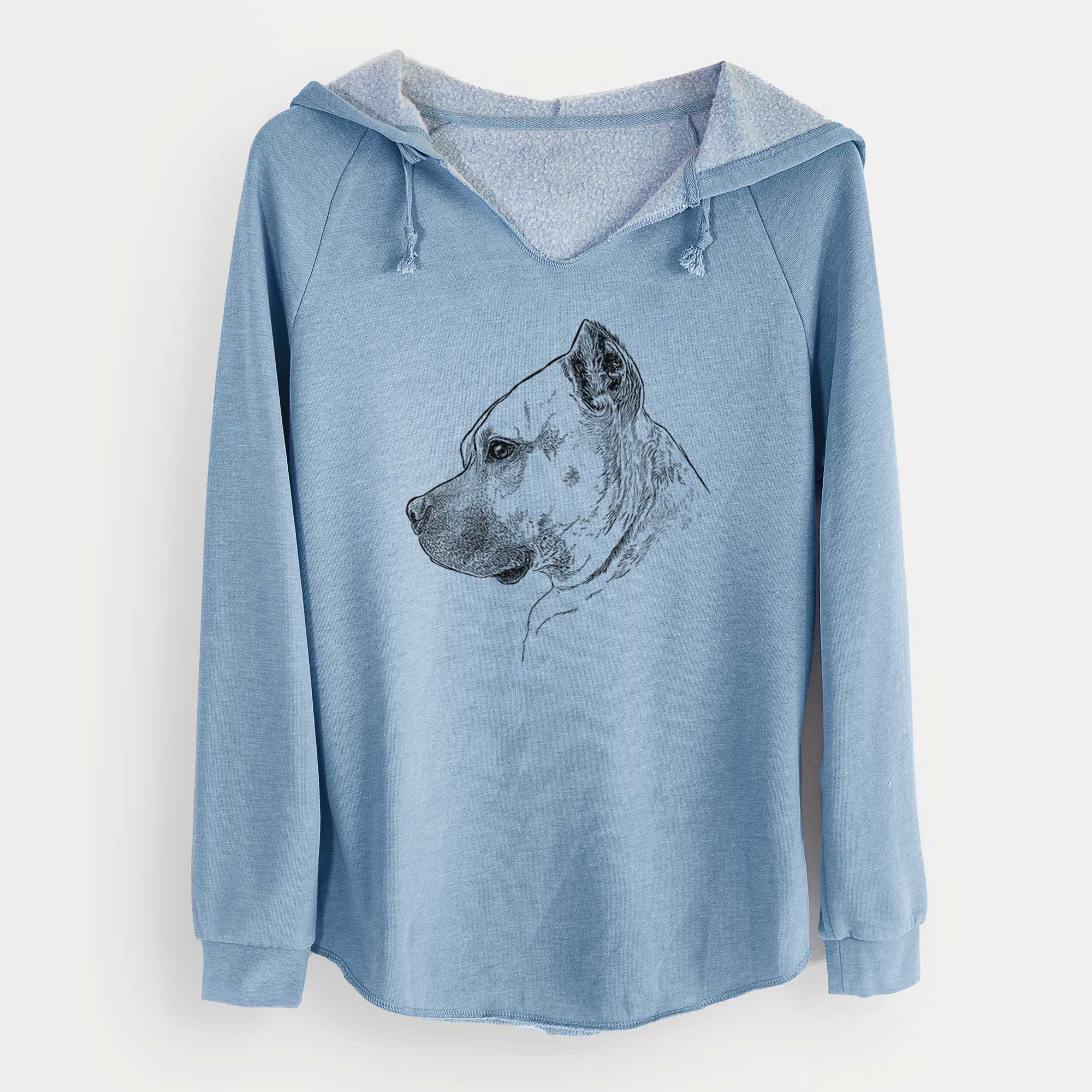 Profile Henry the American Staffordshire Terrier - Cali Wave Hooded Sweatshirt