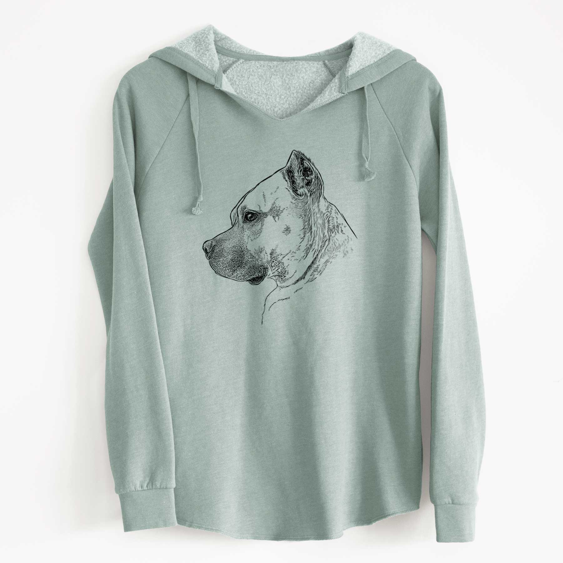 Profile Henry the American Staffordshire Terrier - Cali Wave Hooded Sweatshirt