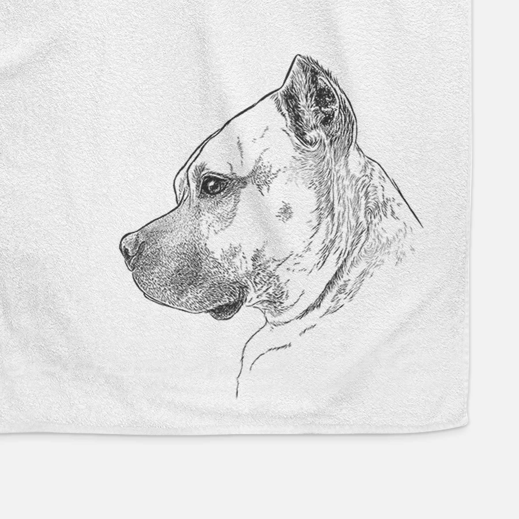 Profile Henry the American Staffordshire Terrier Decorative Hand Towel