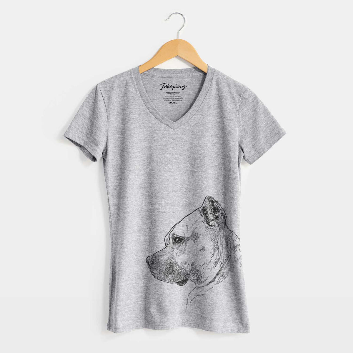 Profile Henry the American Staffordshire Terrier - Women's V-neck Shirt