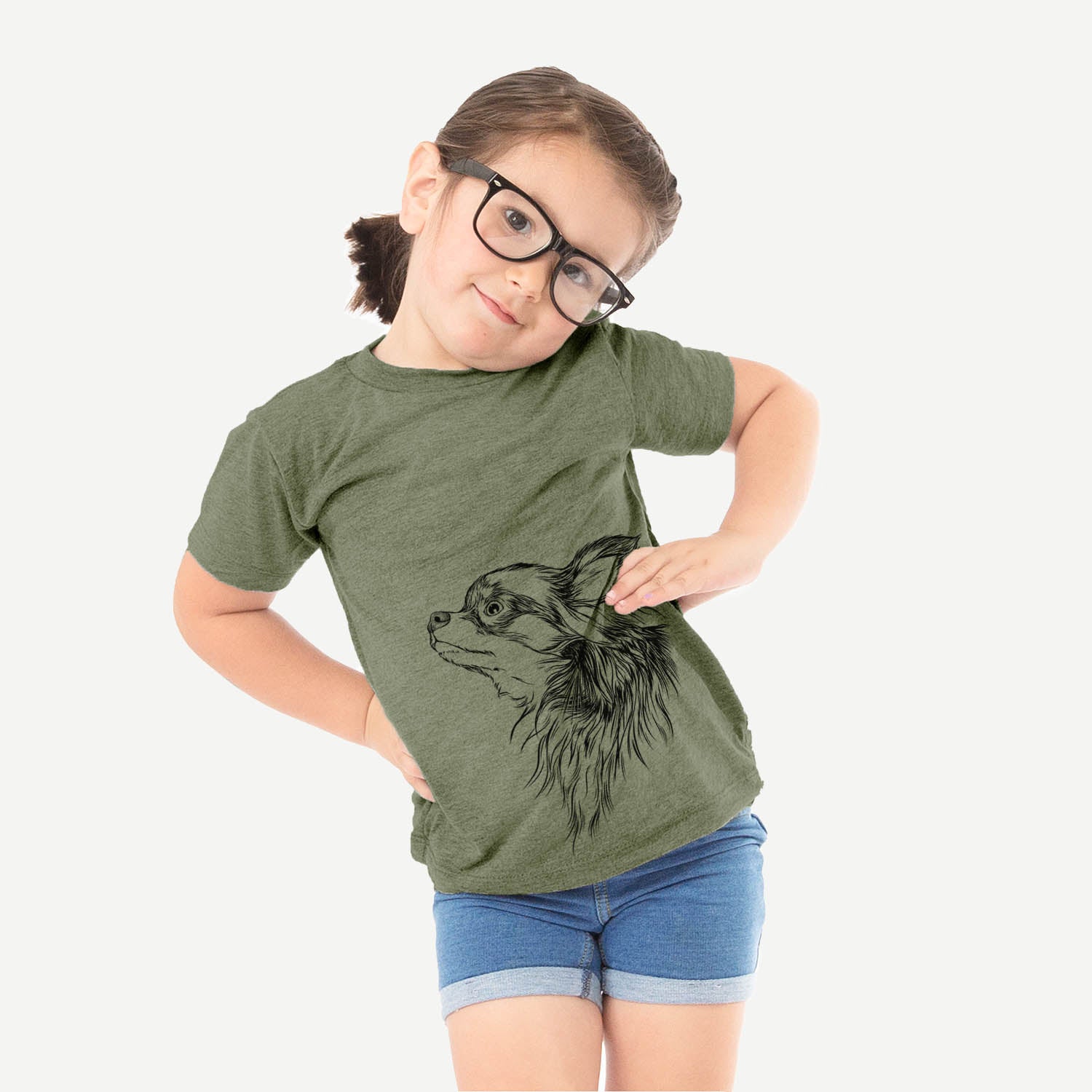 Profile Long Haired Chihuahua - Kids/Youth/Toddler Shirt