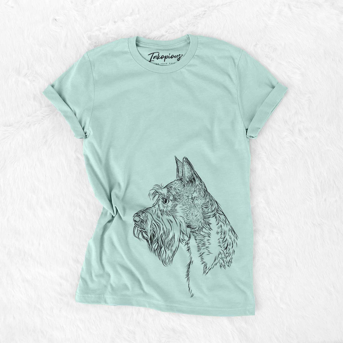 Profile Mini Schnauzer Cropped Ears - Bella Canvas Unisex Crewneck