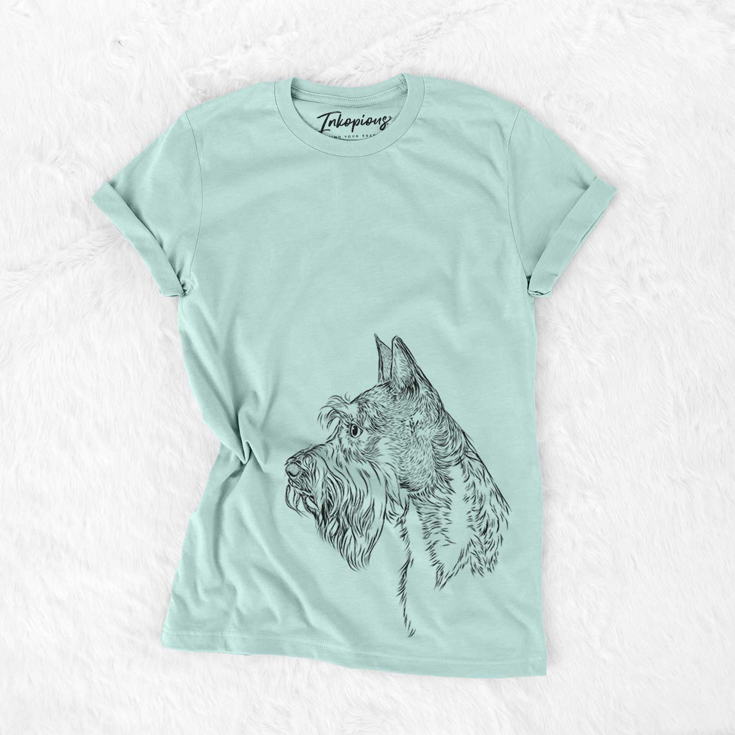 Profile Mini Schnauzer Cropped Ears - Bella Canvas Unisex Crewneck