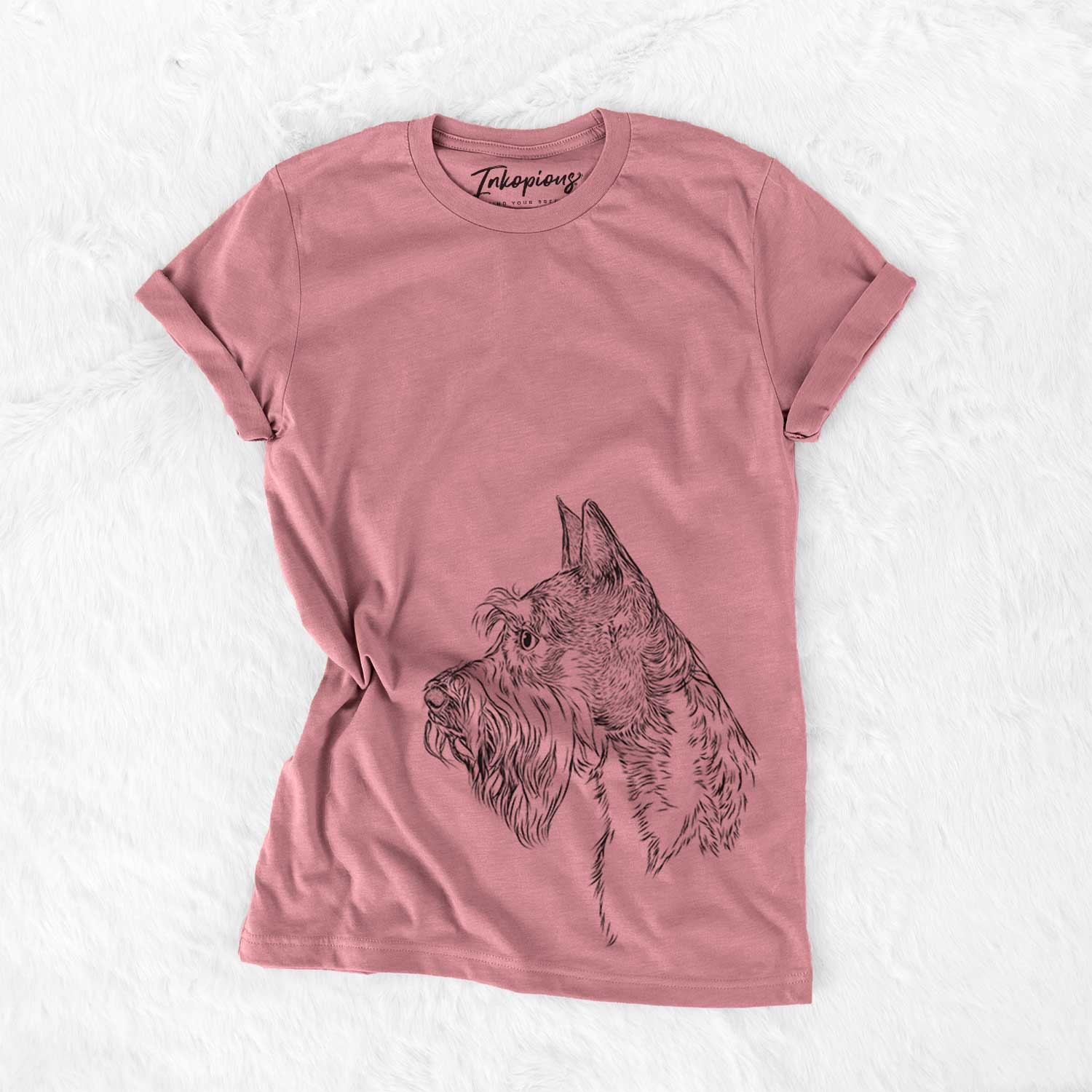 Profile Mini Schnauzer Cropped Ears - Bella Canvas Unisex Crewneck