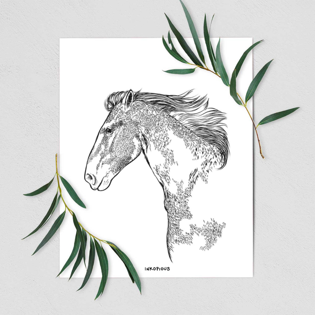 Profile Paint Horse Art Print