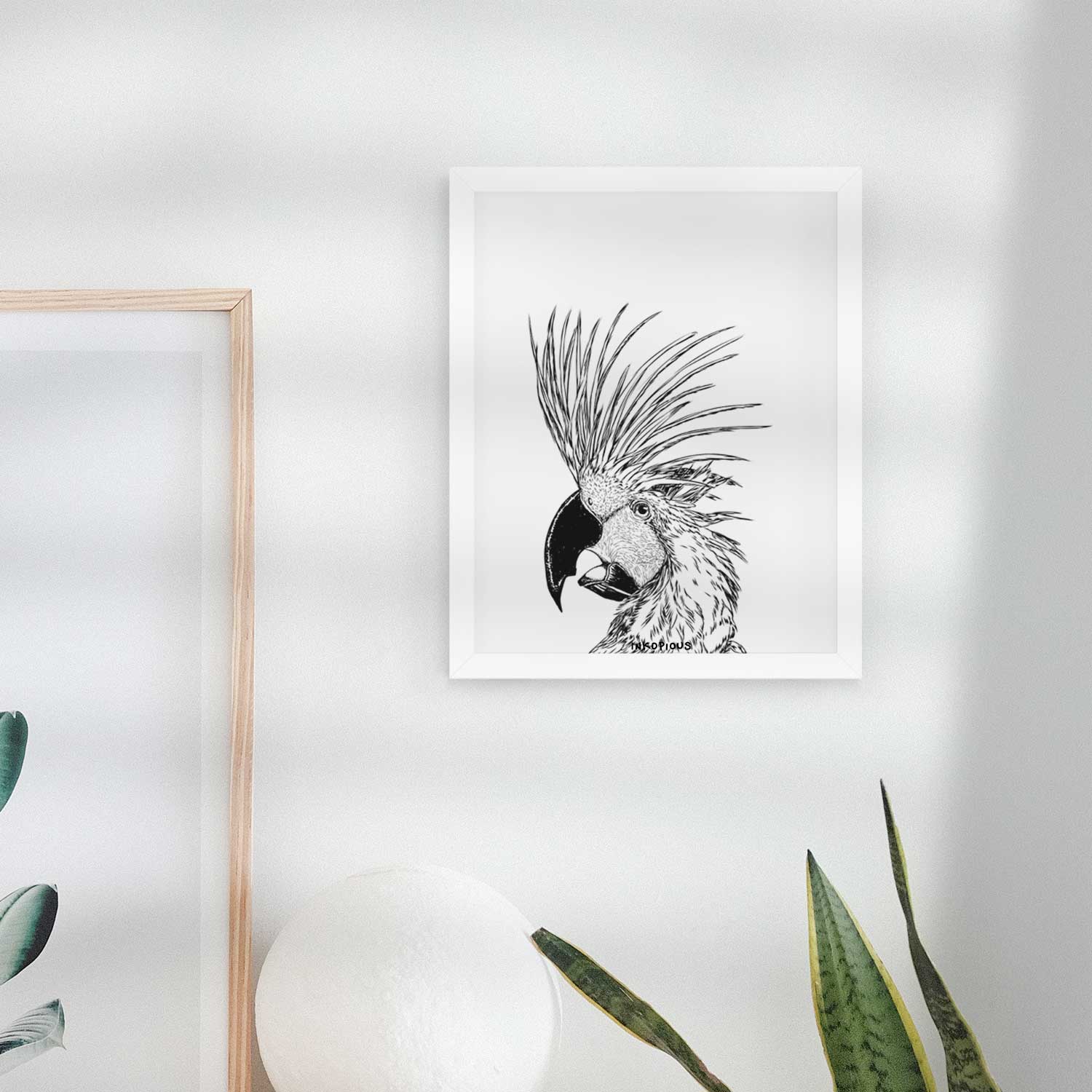 Profile Palm Cockatoo Art Print