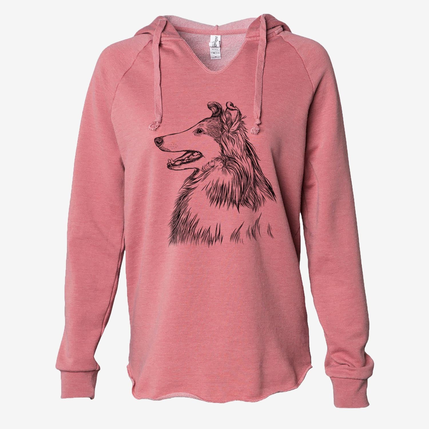 Profile Rough Collie - Cali Wave Hooded Sweatshirt