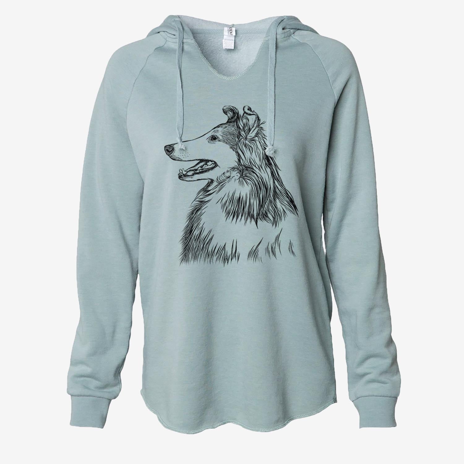 Profile Rough Collie - Cali Wave Hooded Sweatshirt