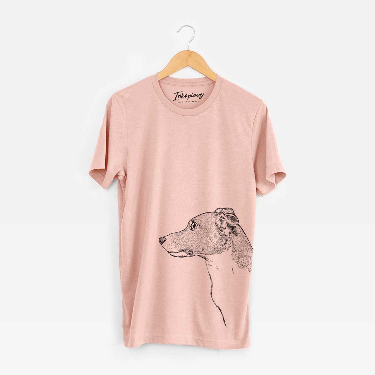 Profile Smooth Coated Jack Russell Terrier - Bella Canvas Unisex Crewneck