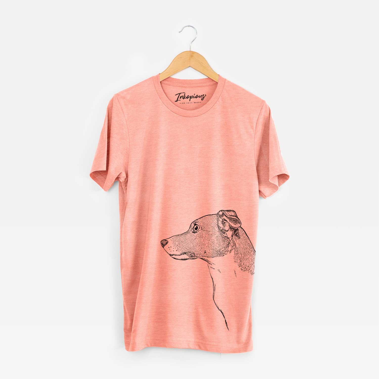 Profile Smooth Coated Jack Russell Terrier - Bella Canvas Unisex Crewneck