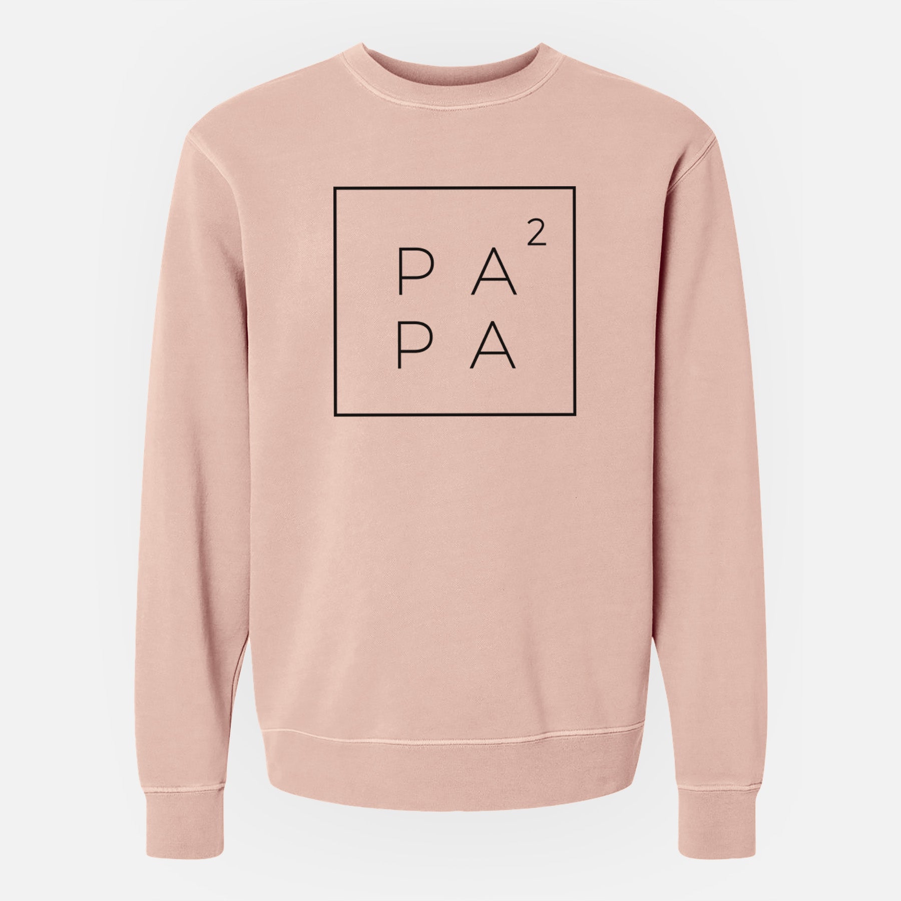 Papa to the 2nd Power Boxed - Unisex Pigment Dyed Crew Sweatshirt