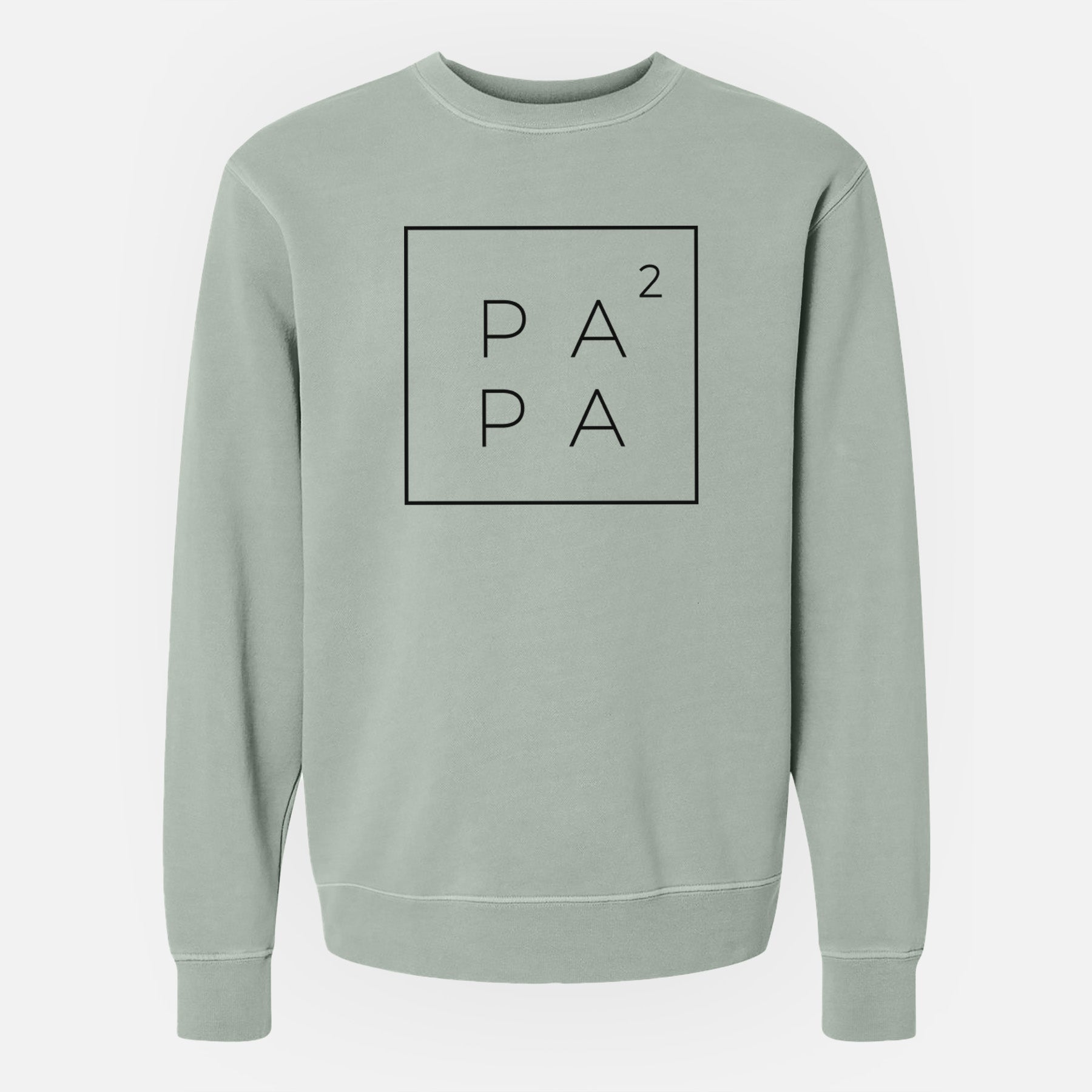 Papa to the 2nd Power Boxed - Unisex Pigment Dyed Crew Sweatshirt