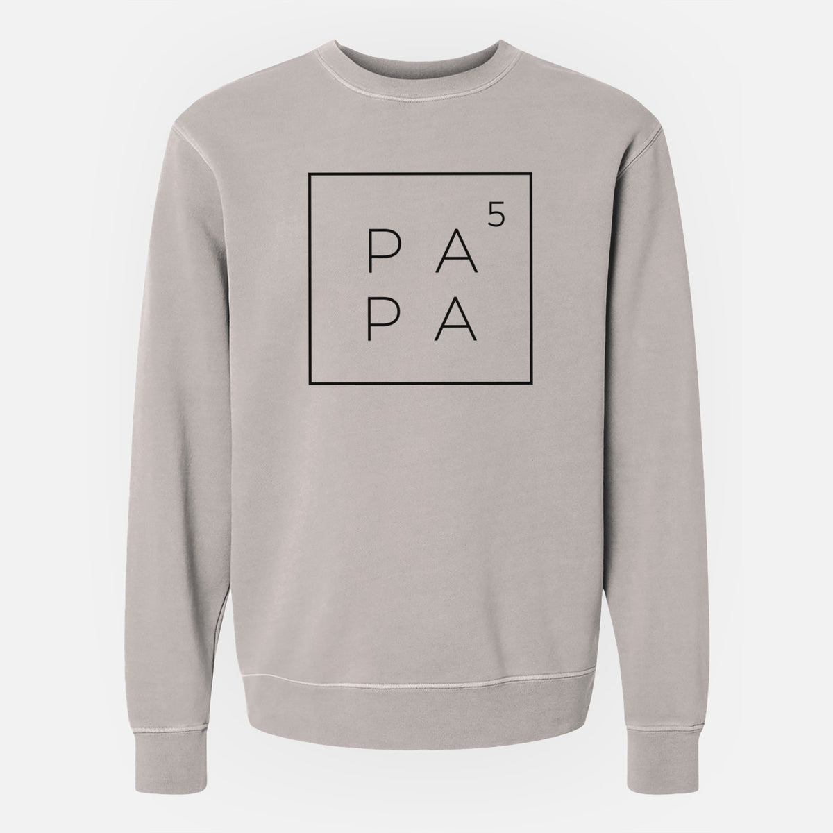 Papa to the 5th Power Boxed - Unisex Pigment Dyed Crew Sweatshirt