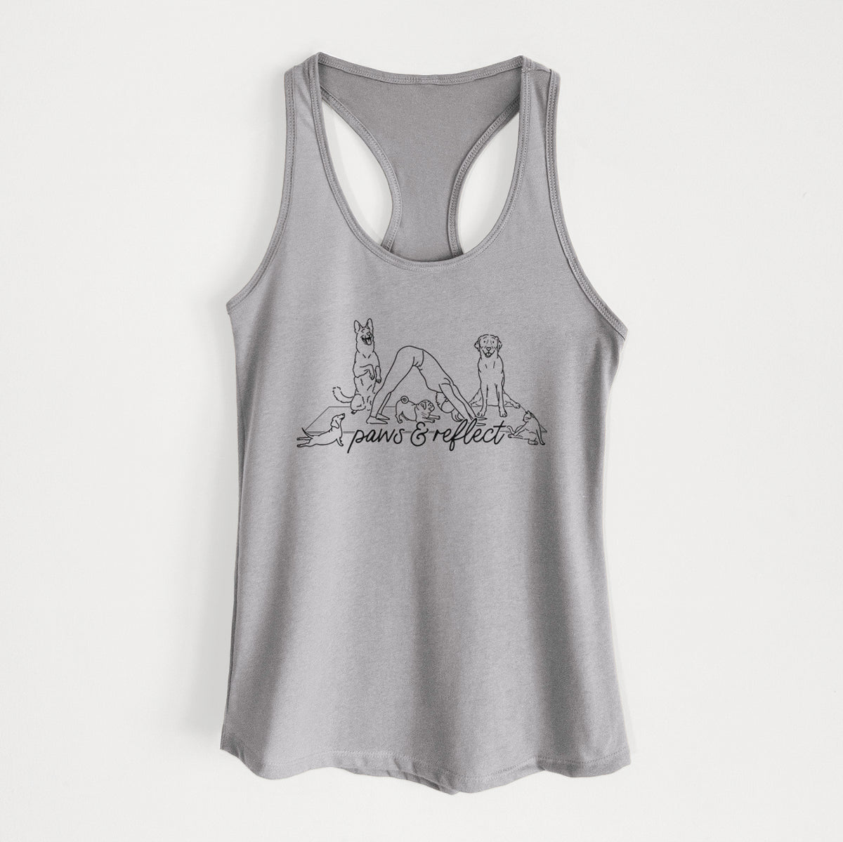 Paws and Reflect - Yoga with Dogs - Women's Racerback Tanktop