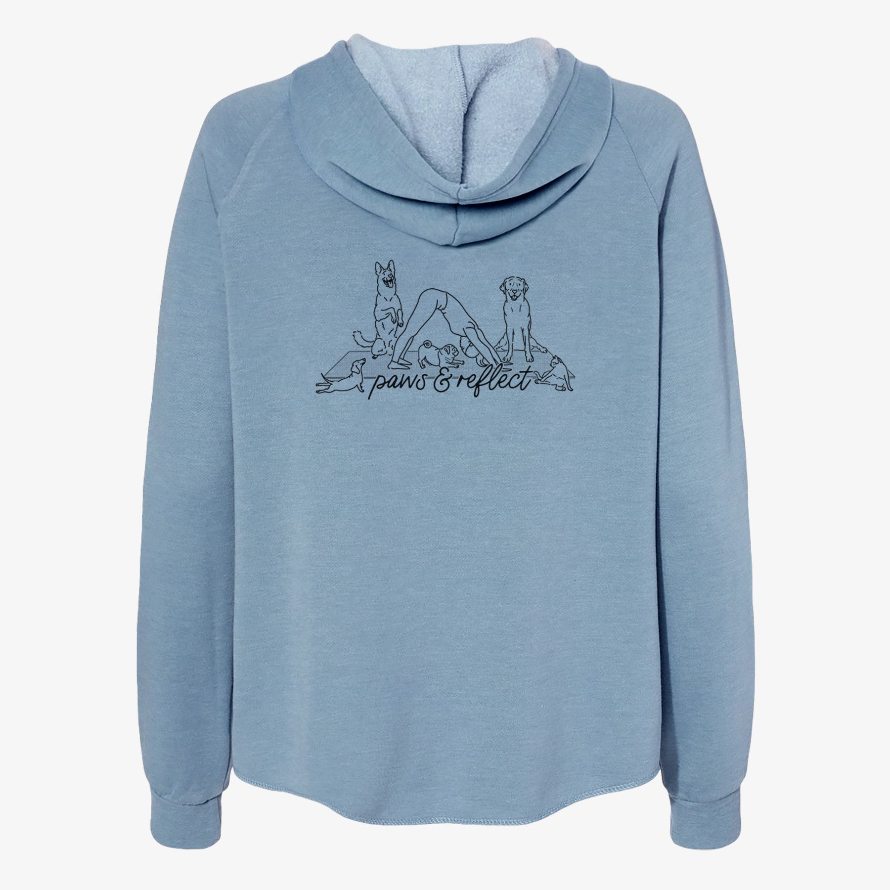 Paws and Reflect - Yoga with Dogs - Women's Cali Wave Zip-Up Sweatshirt