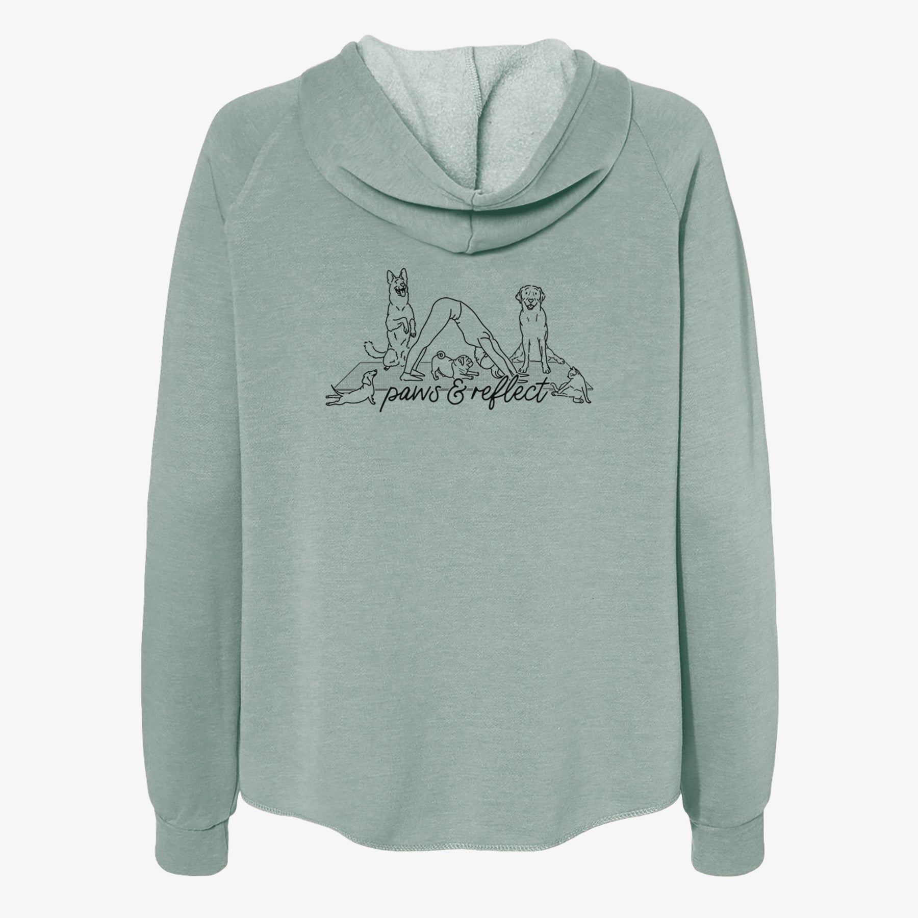 Paws and Reflect - Yoga with Dogs - Women's Cali Wave Zip-Up Sweatshirt