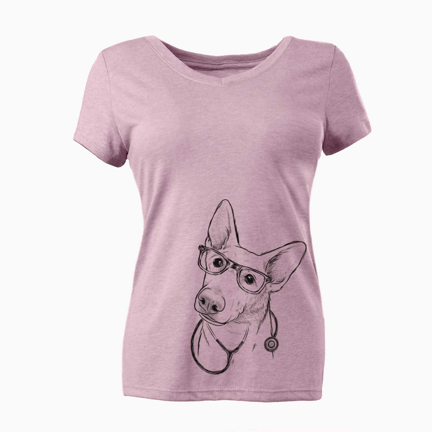 Elsa the German Shepherd - Women's V-neck Shirt