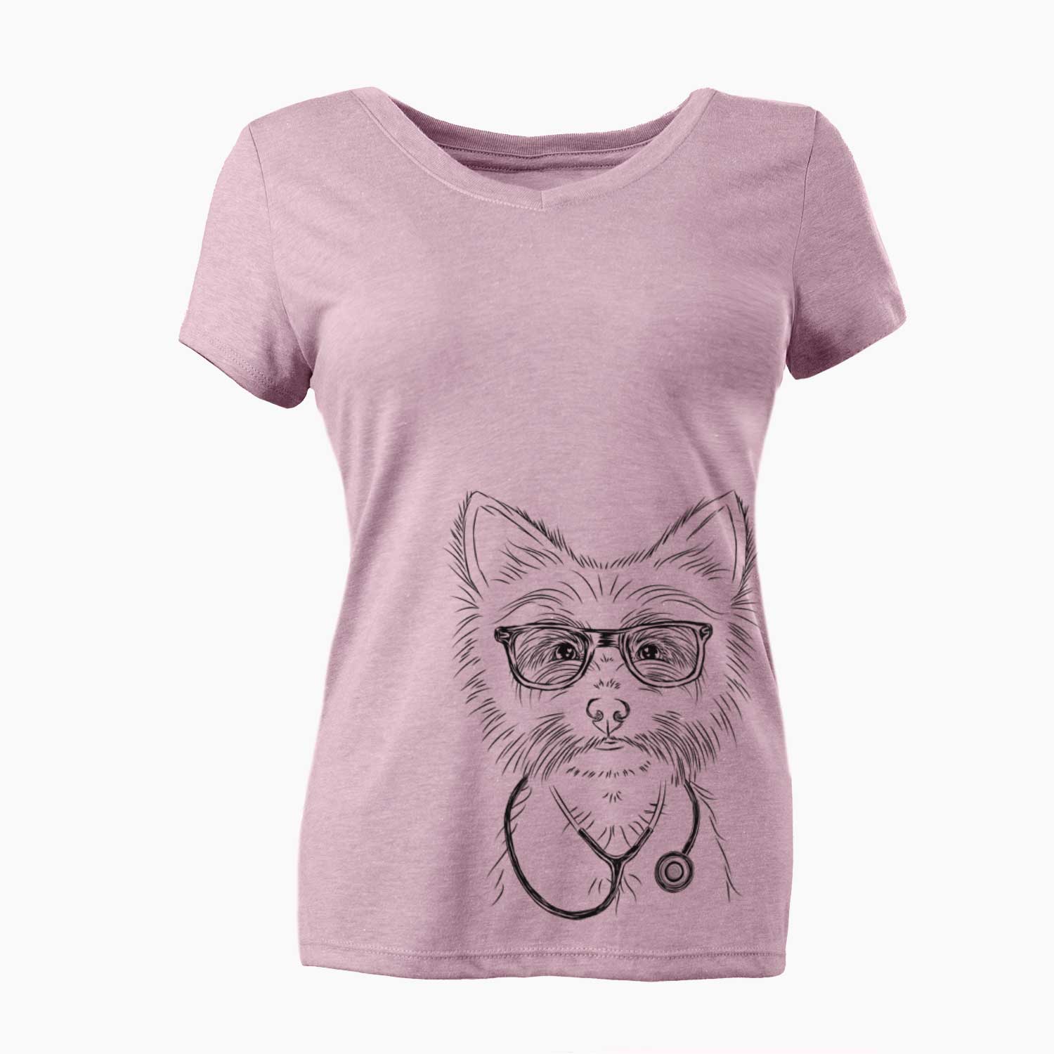 Farva the Yorkshire Terrier - Women's V-neck Shirt