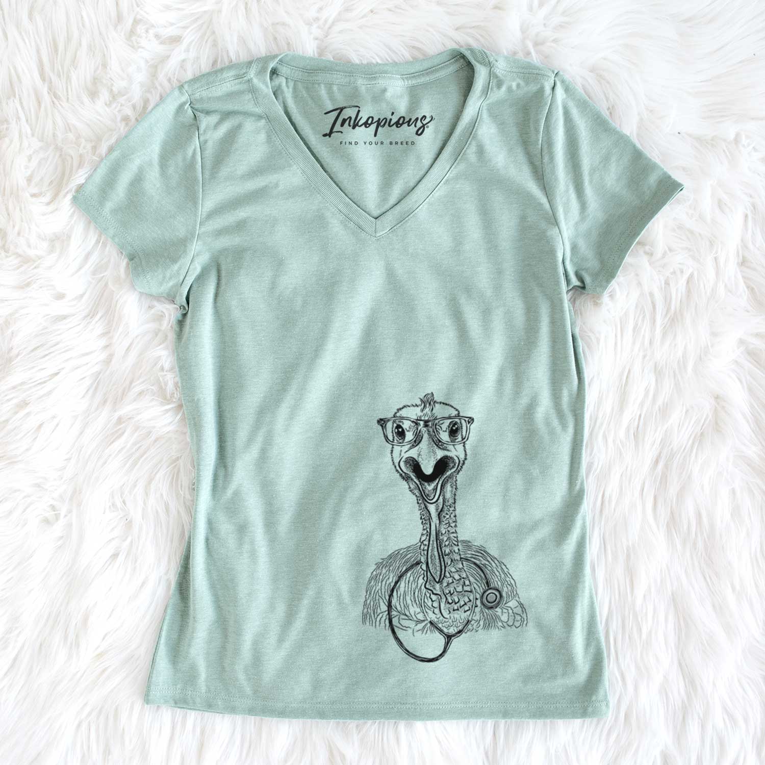 Gobble the Turkey - Women's V-neck Shirt