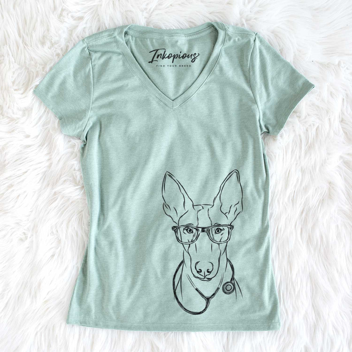 Indy the Ibizan Hound - Women's V-neck Shirt