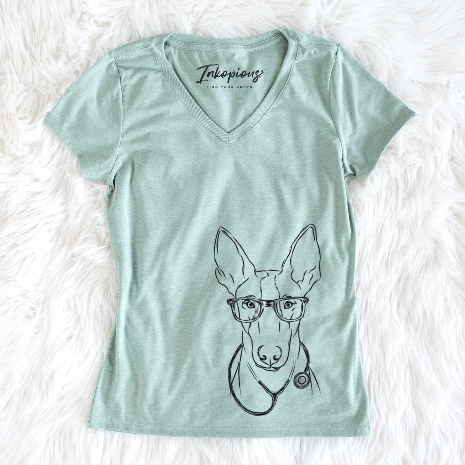 Indy the Ibizan Hound - Women's V-neck Shirt
