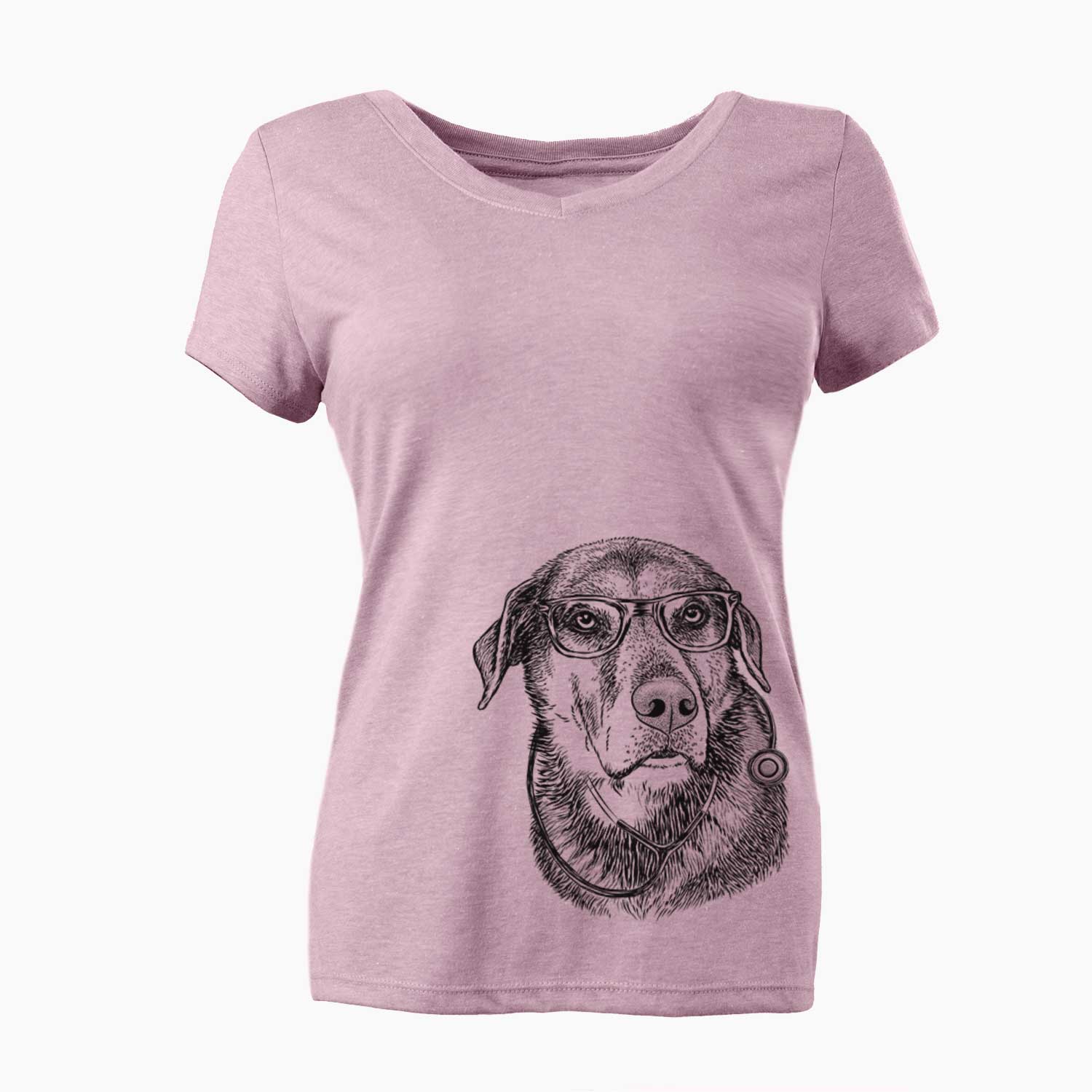 Lobo the Shepherd Mix - Women's V-neck Shirt