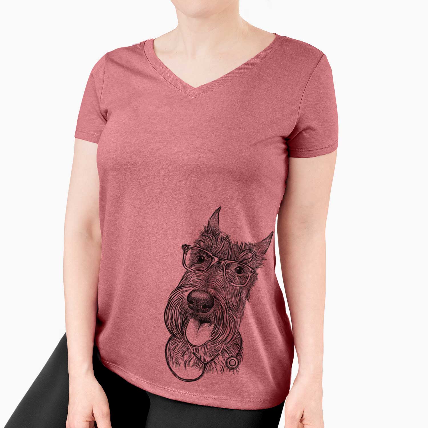 Magnus the Scottish Terrier - Women's V-neck Shirt