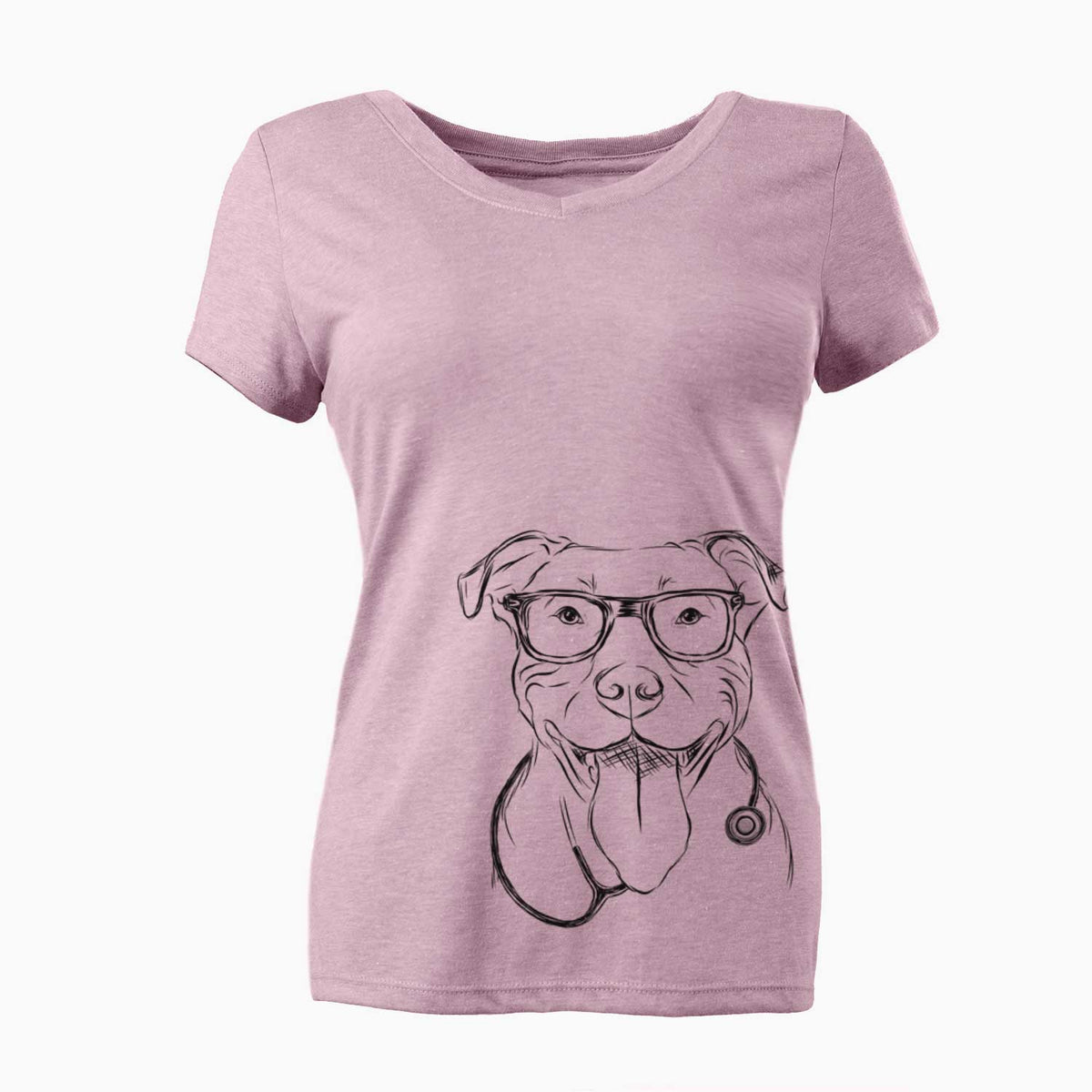 Major the Pitbull - Women's V-neck Shirt