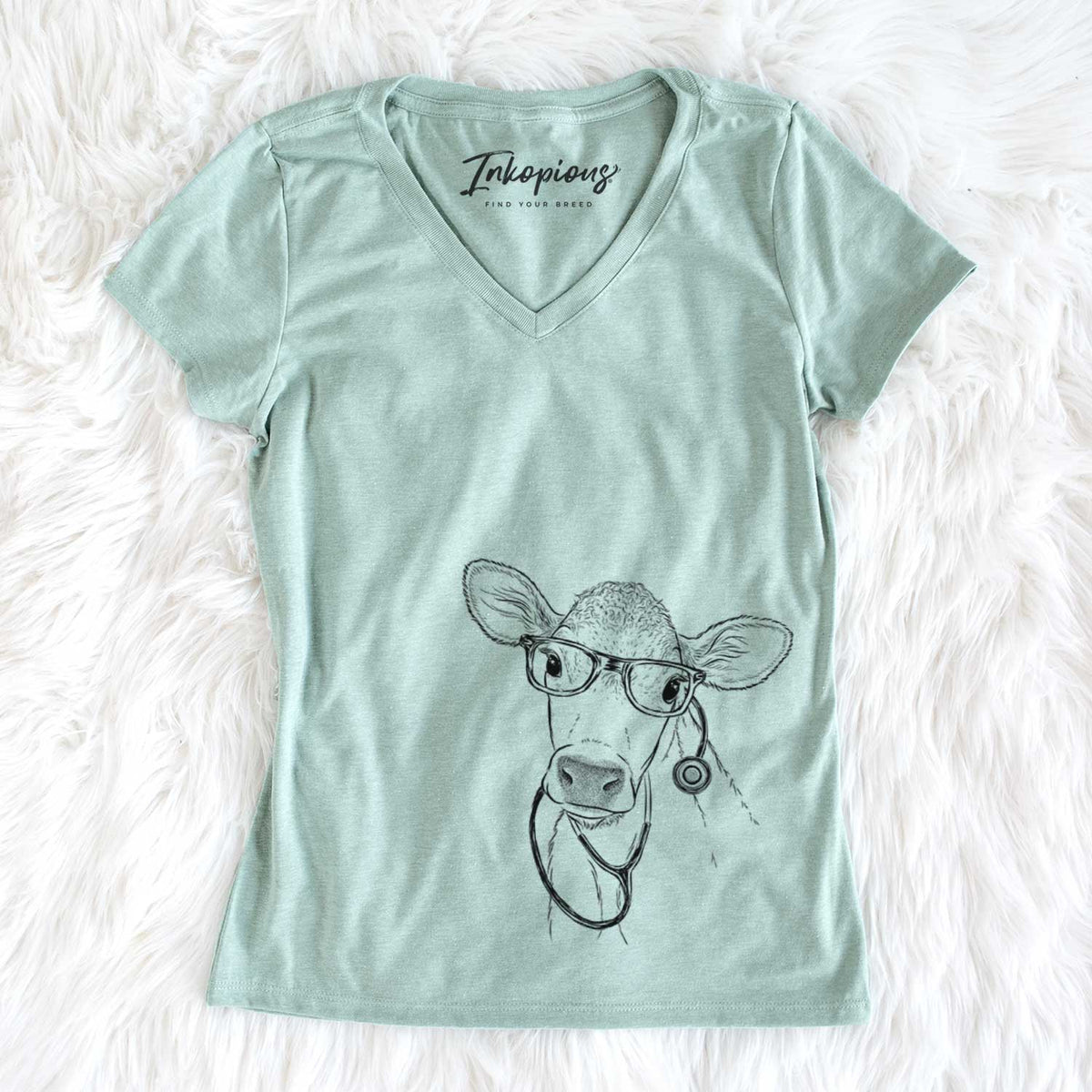 Malu the Cow - Women's V-neck Shirt