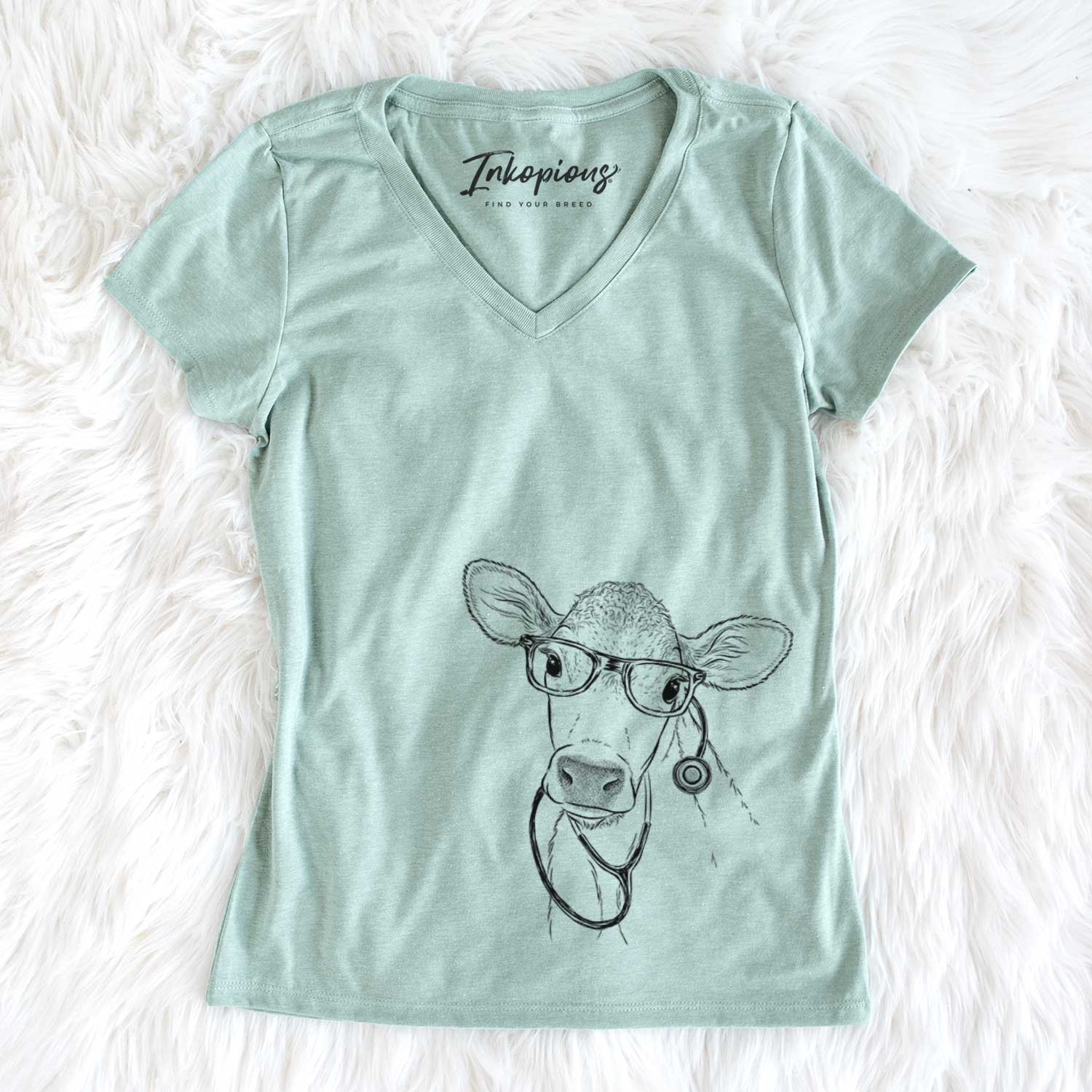 Malu the Cow - Women's V-neck Shirt
