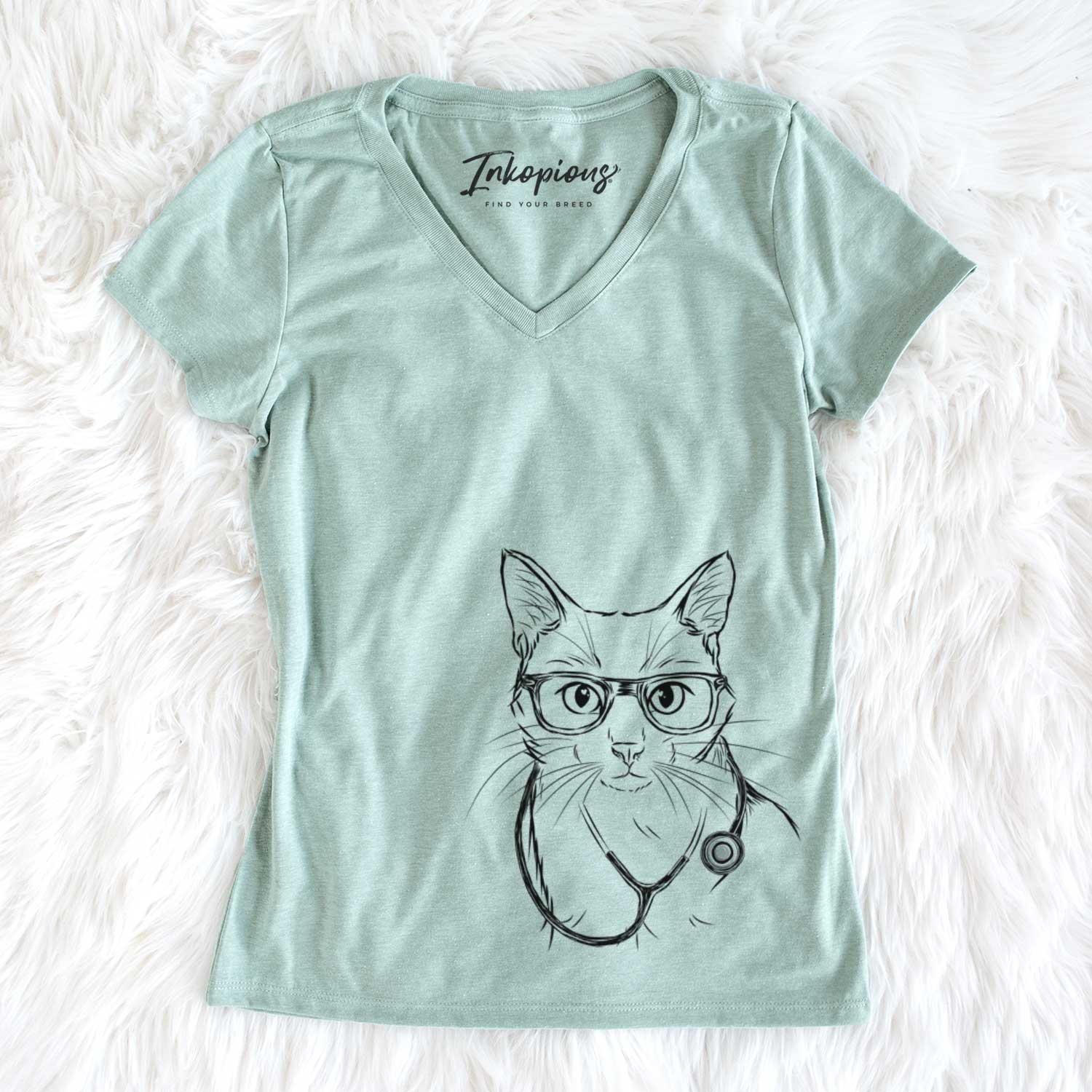 Maverick the Cat - Women's V-neck Shirt