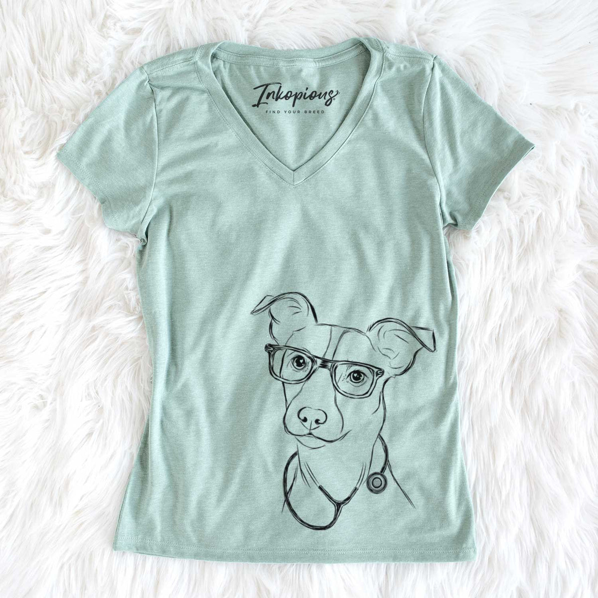 Max the Jack Russell Terrier - Women's V-neck Shirt