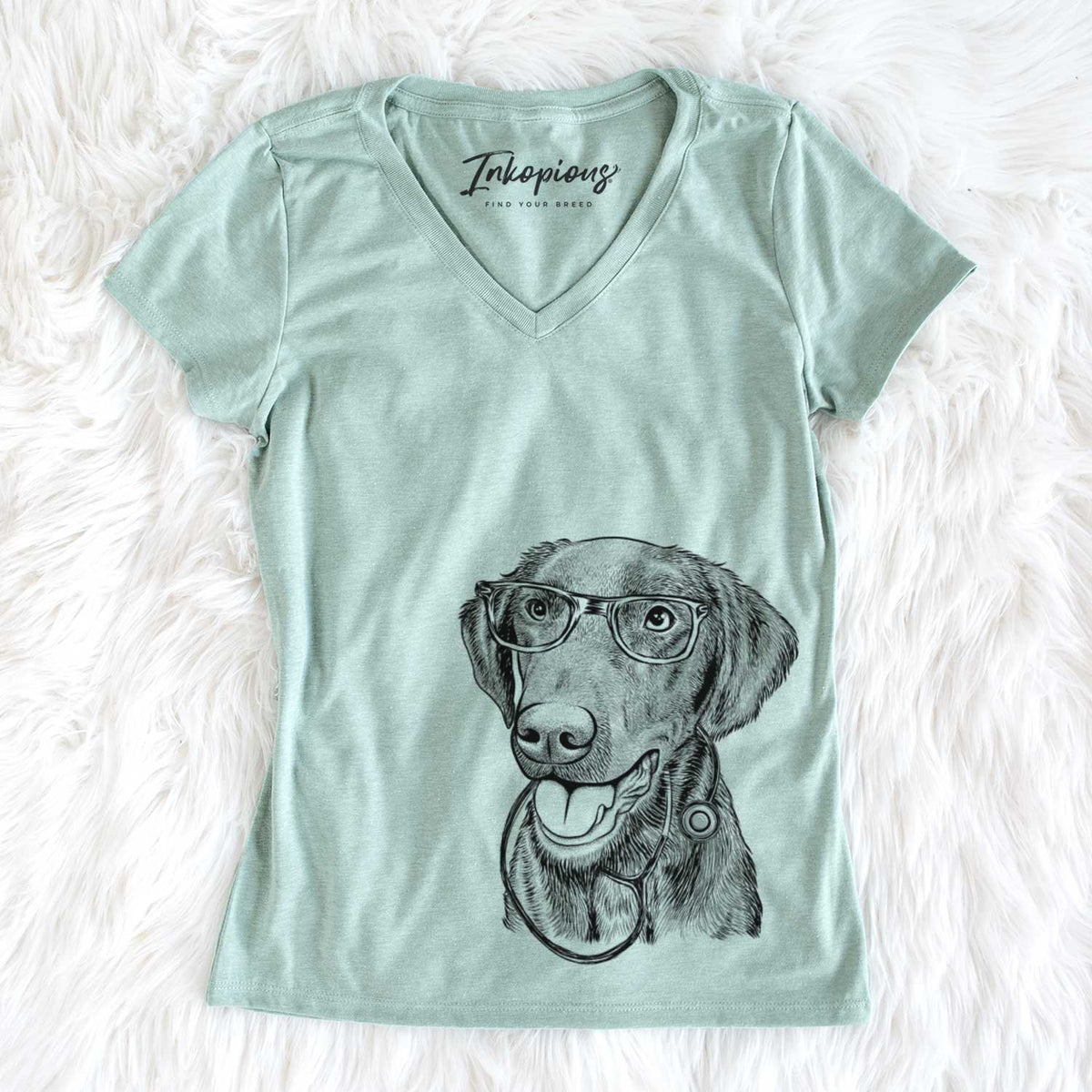 Onyx the Labrador Retriever - Women's V-neck Shirt