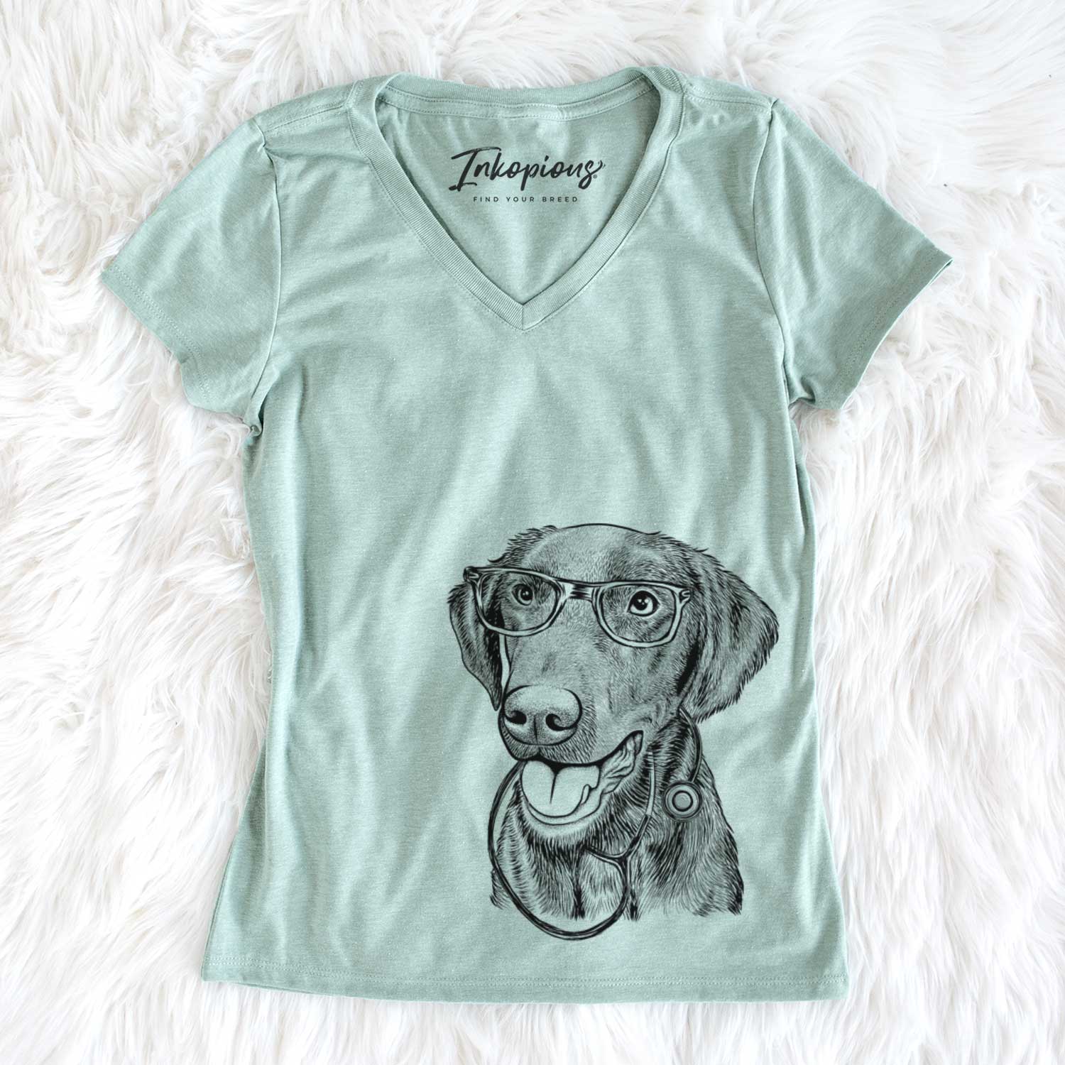 Onyx the Labrador Retriever - Women's V-neck Shirt