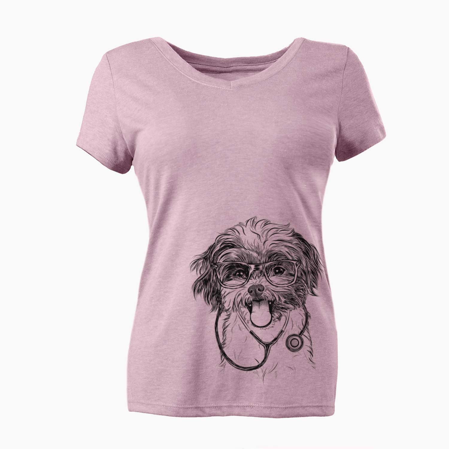 Pepper the Shihpoo - Women's V-neck Shirt