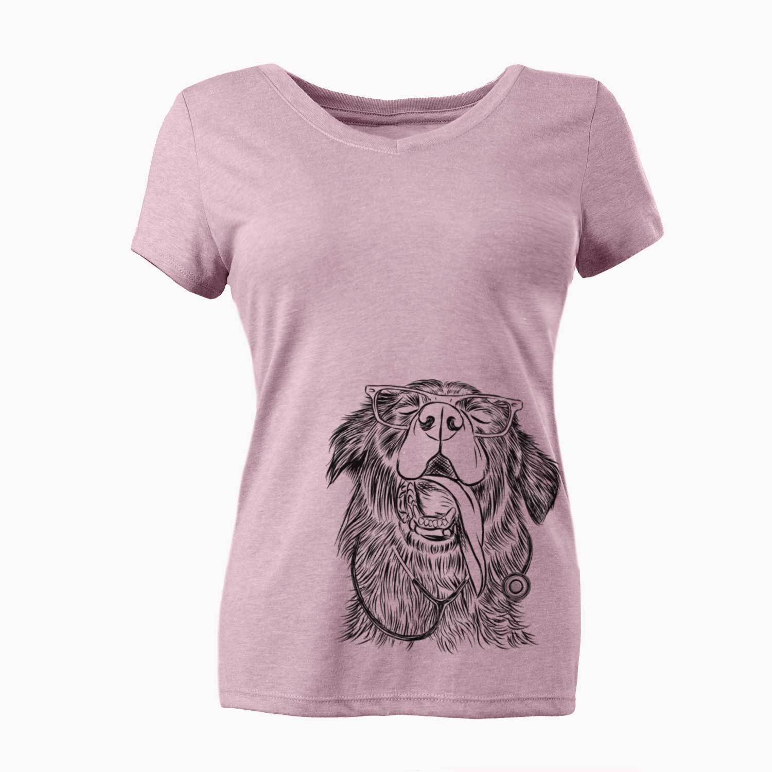 Quint the Mixed Breed - Women's V-neck Shirt