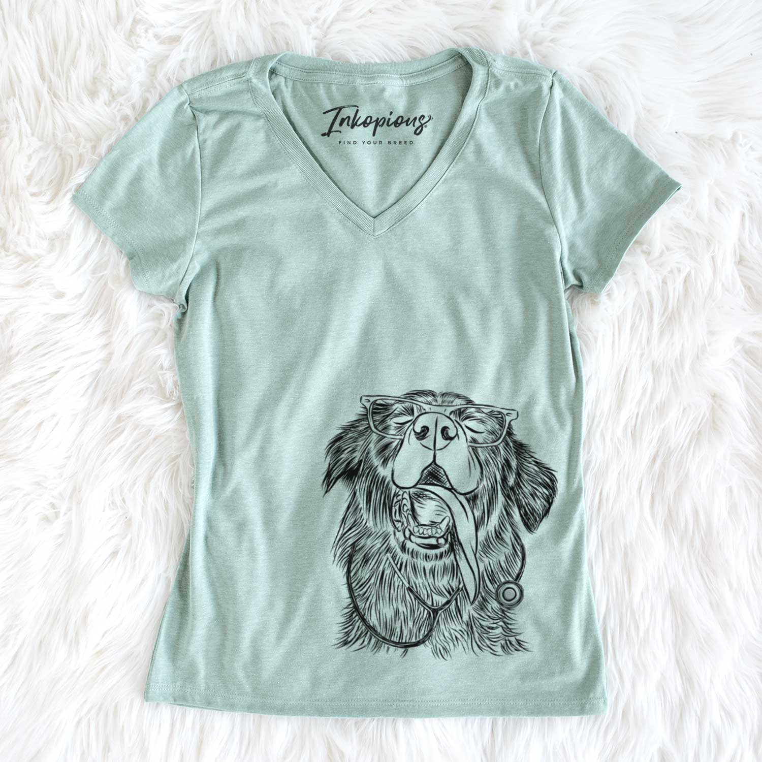 Quint the Mixed Breed - Women's V-neck Shirt