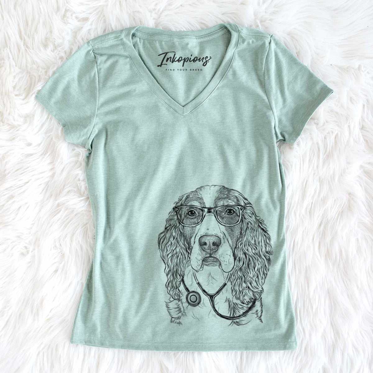 Red the English Springer Spaniel - Women's V-neck Shirt