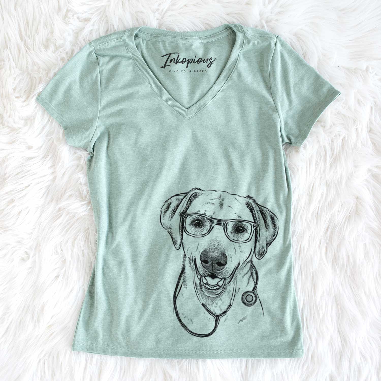 Rusty the Labrador Retriever - Women's V-neck Shirt
