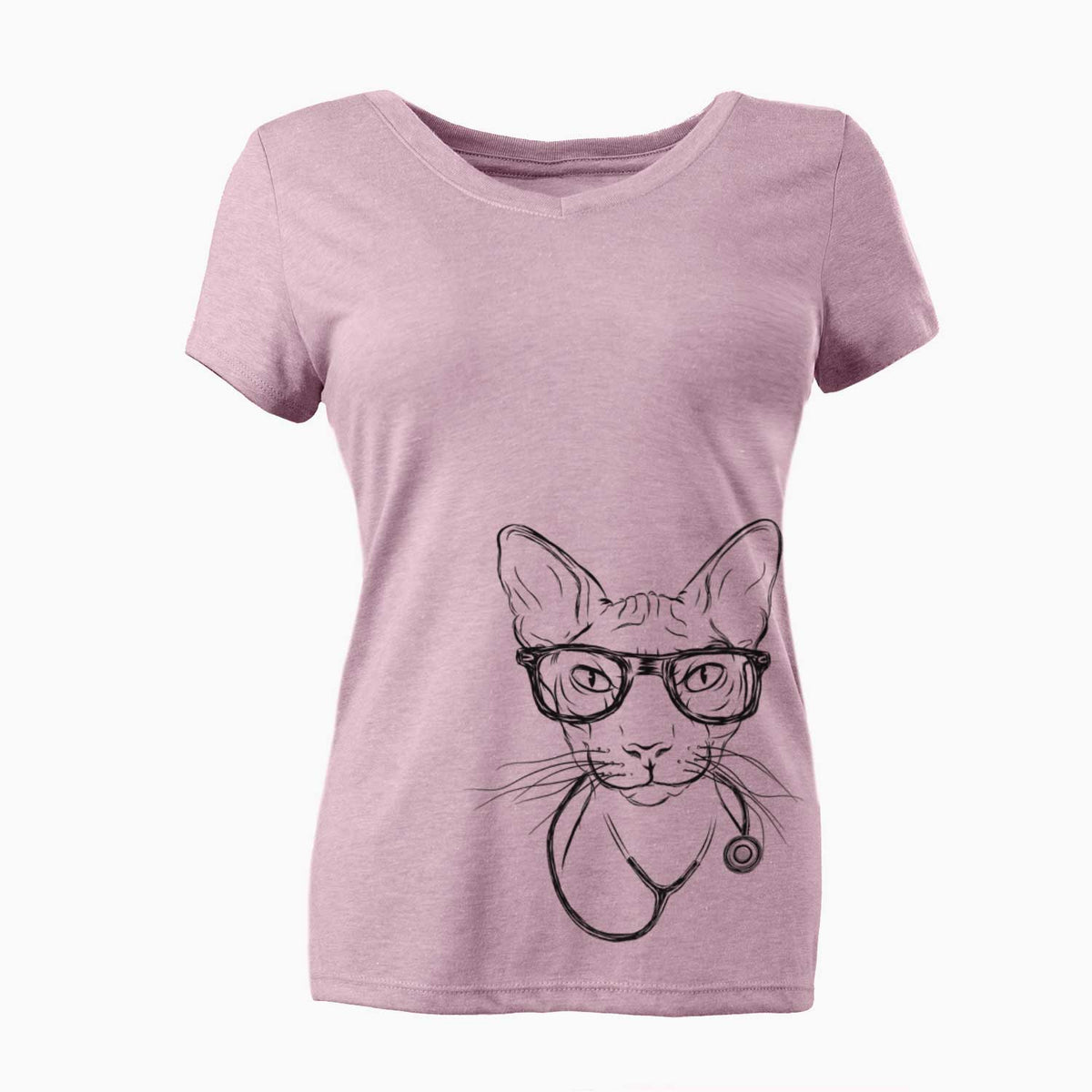 Sammy the Spinx Cat - Women's V-neck Shirt