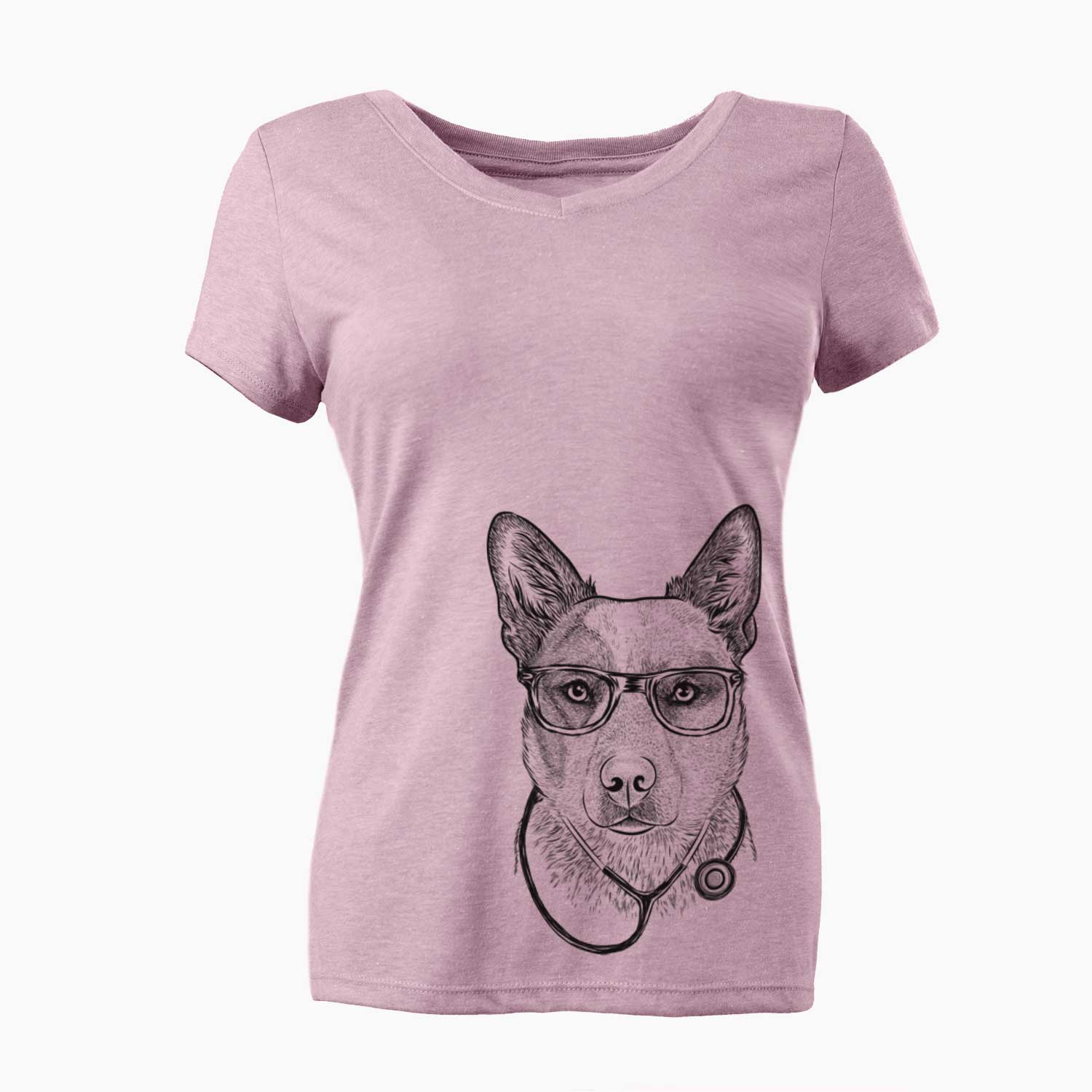 Snap the Australian Cattle Dog - Women's V-neck Shirt
