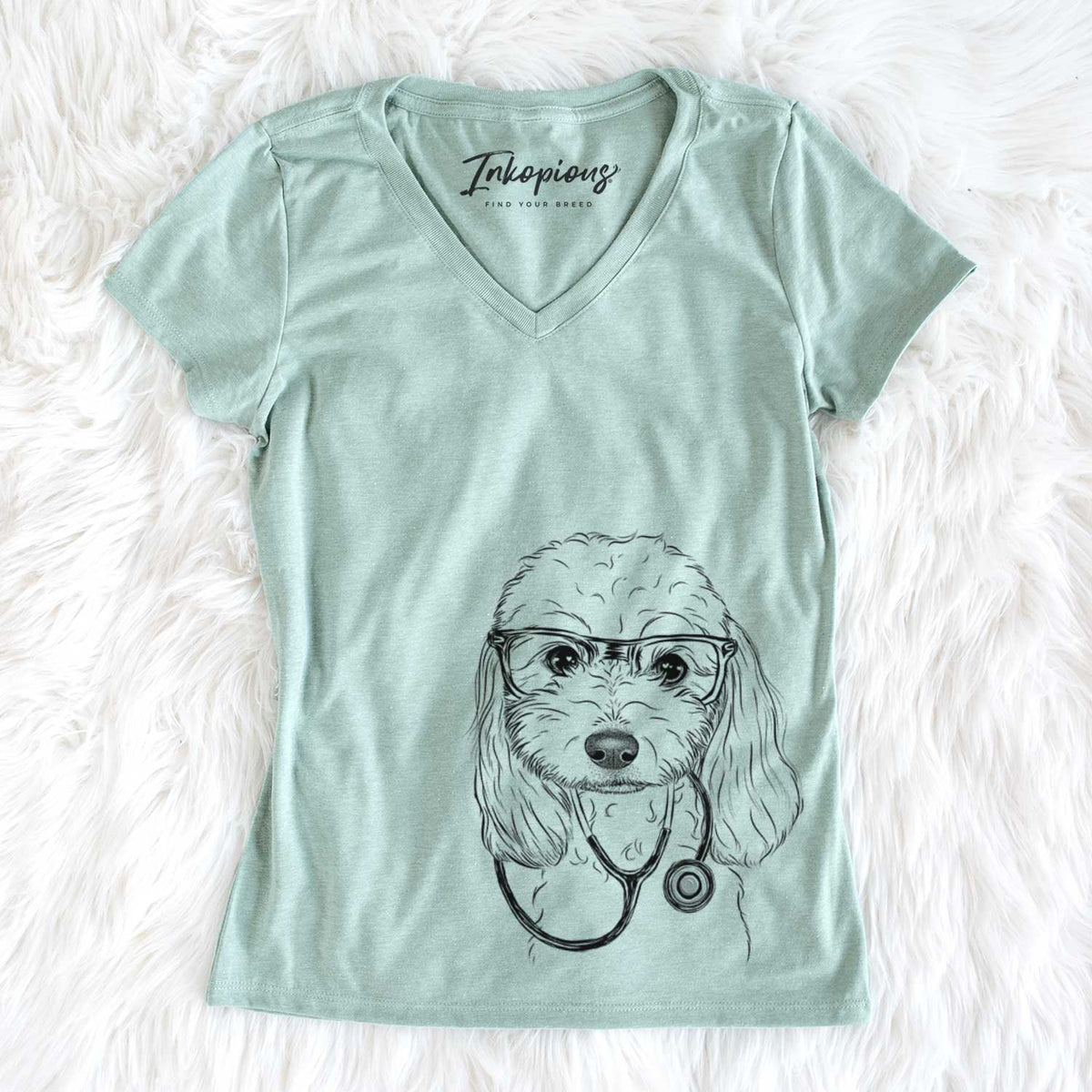 Sophie the Coton de Tulear - Women's V-neck Shirt