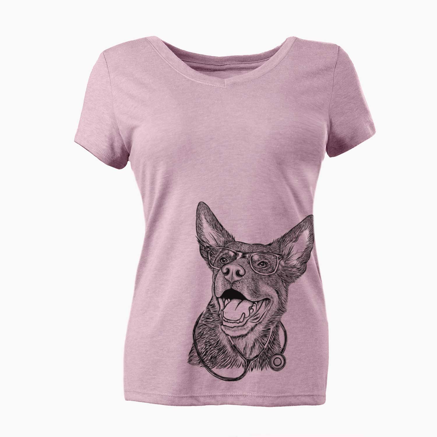 Tucker the Australian Kelpie - Women's V-neck Shirt