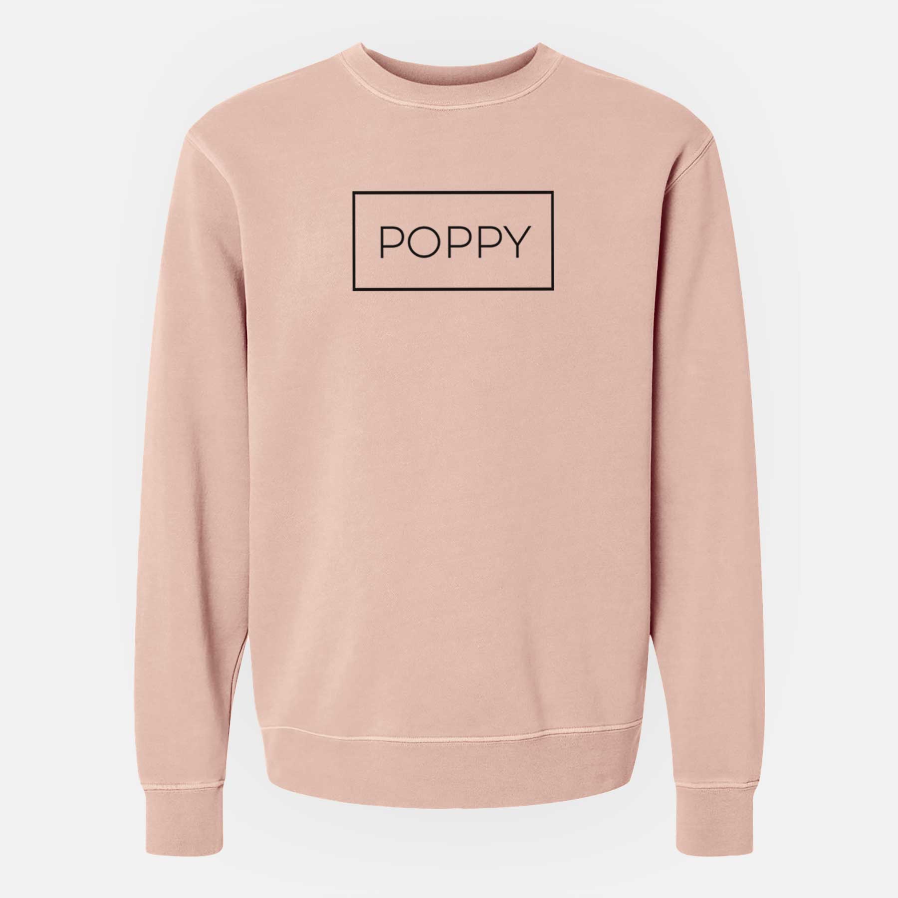 Poppy Boxed - 1 Line - Unisex Pigment Dyed Crew Sweatshirt