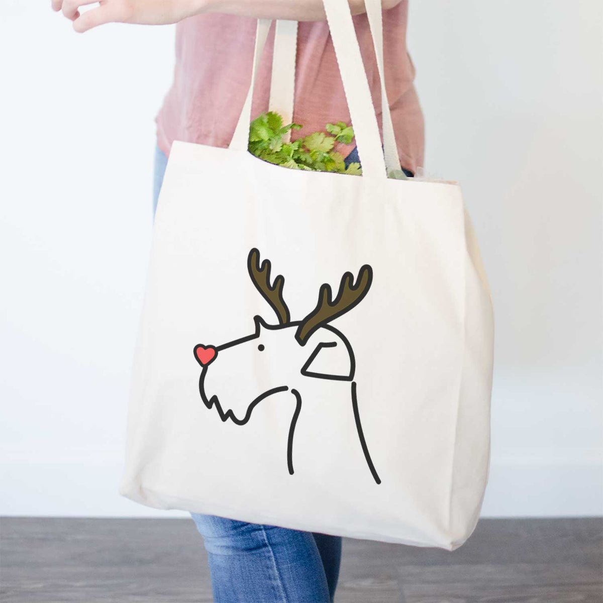 Red Nose Airedale Terrier - Tote Bag