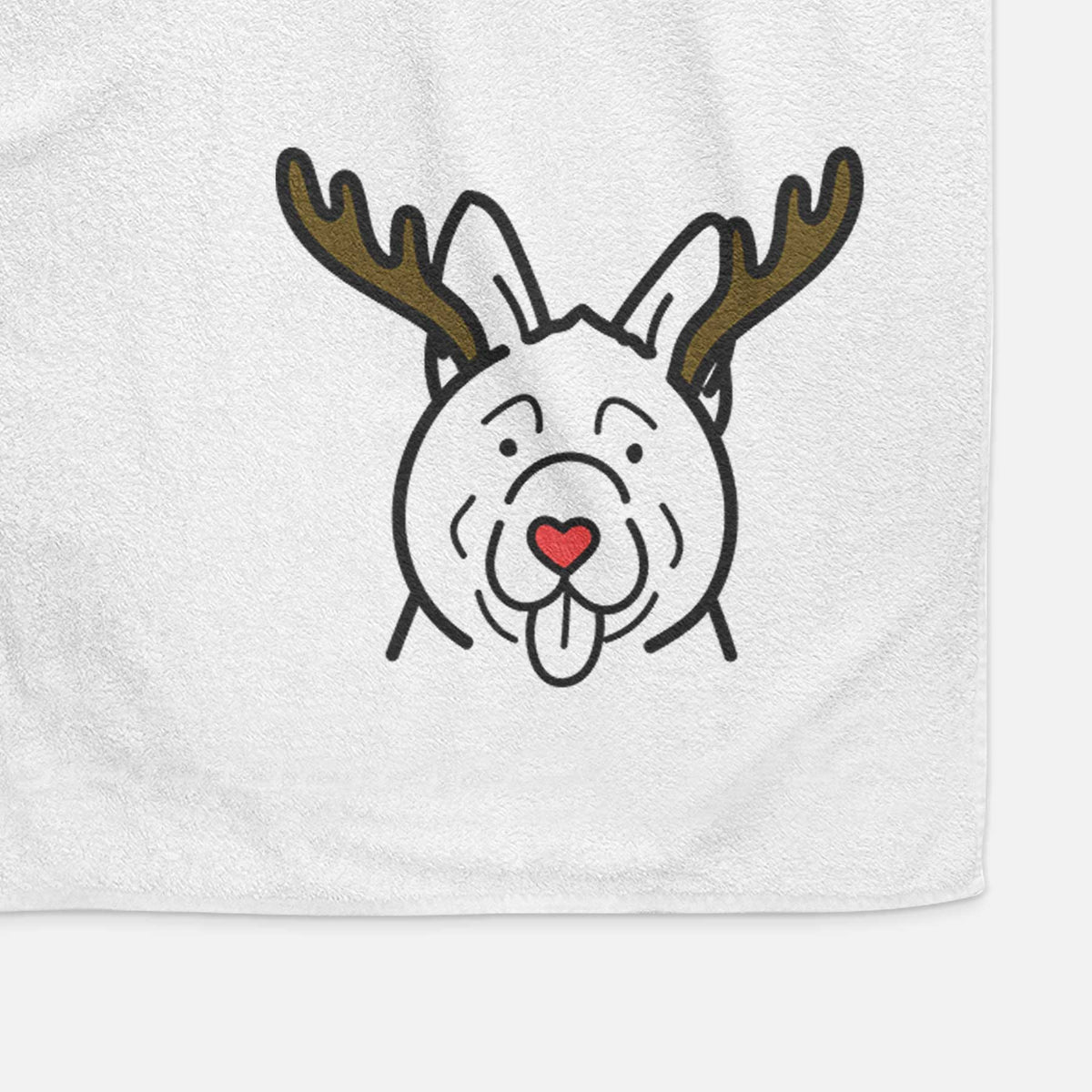 Red Nose Akita - Decorative Hand Towel