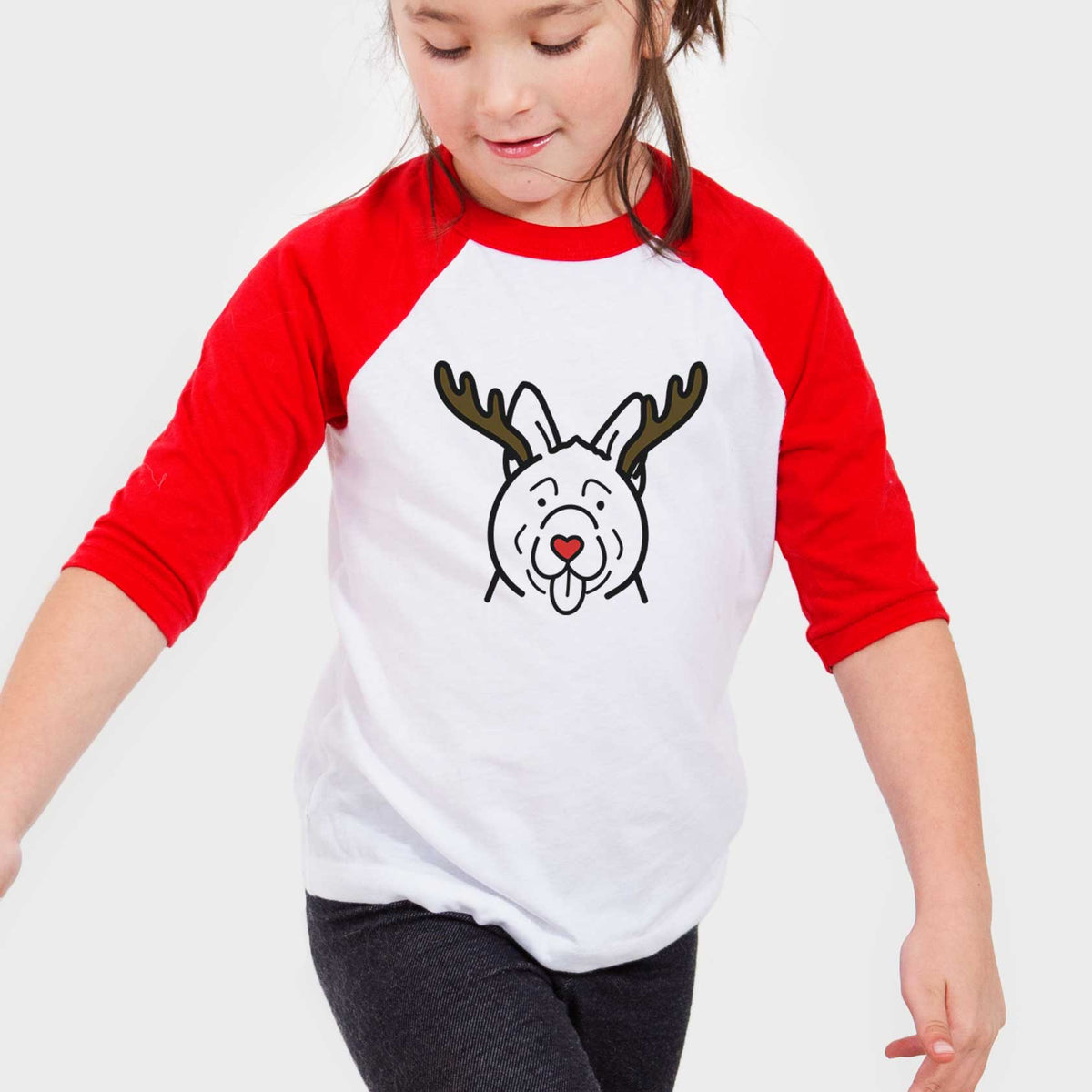 Red Nose Akita - Youth 3/4 Long Sleeve