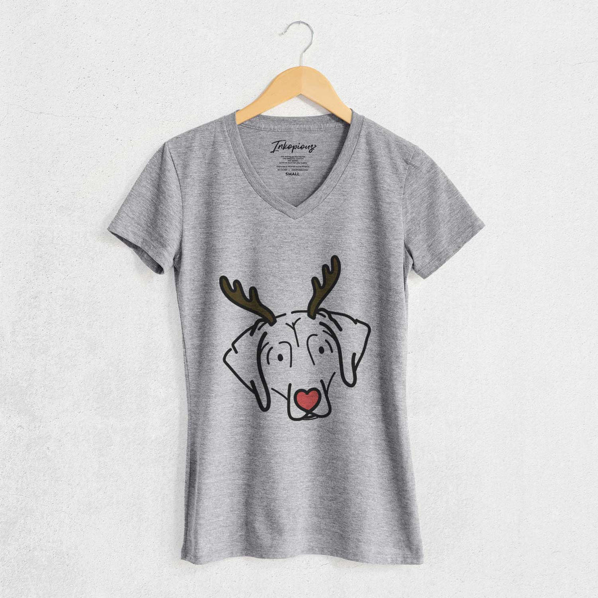 Red Nose Beagle - Aly - Women's V-neck Shirt