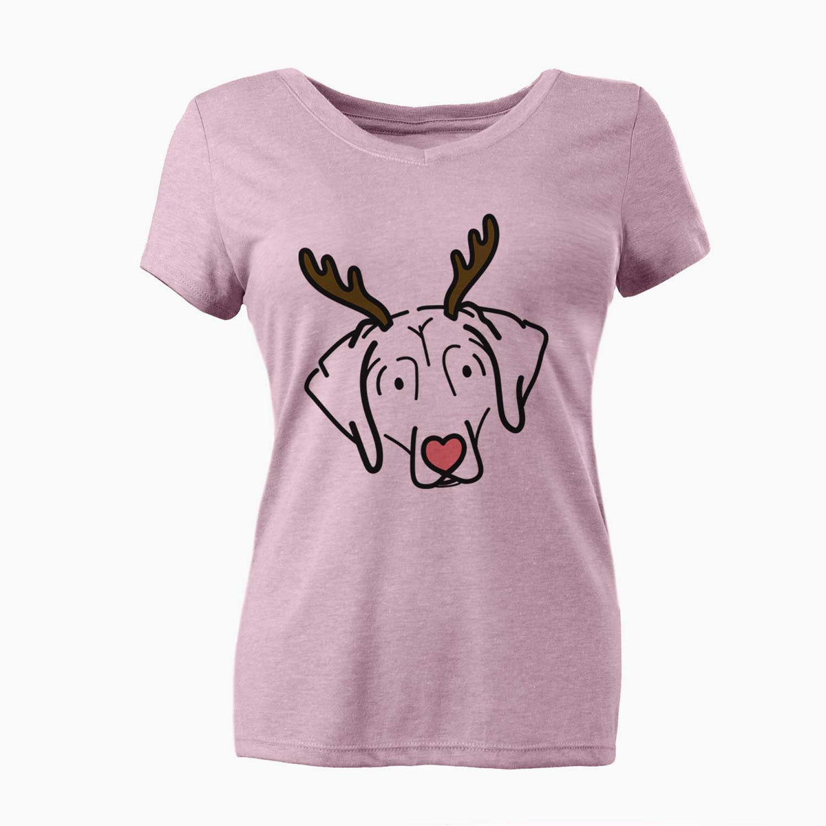 Red Nose Beagle - Aly - Women's V-neck Shirt