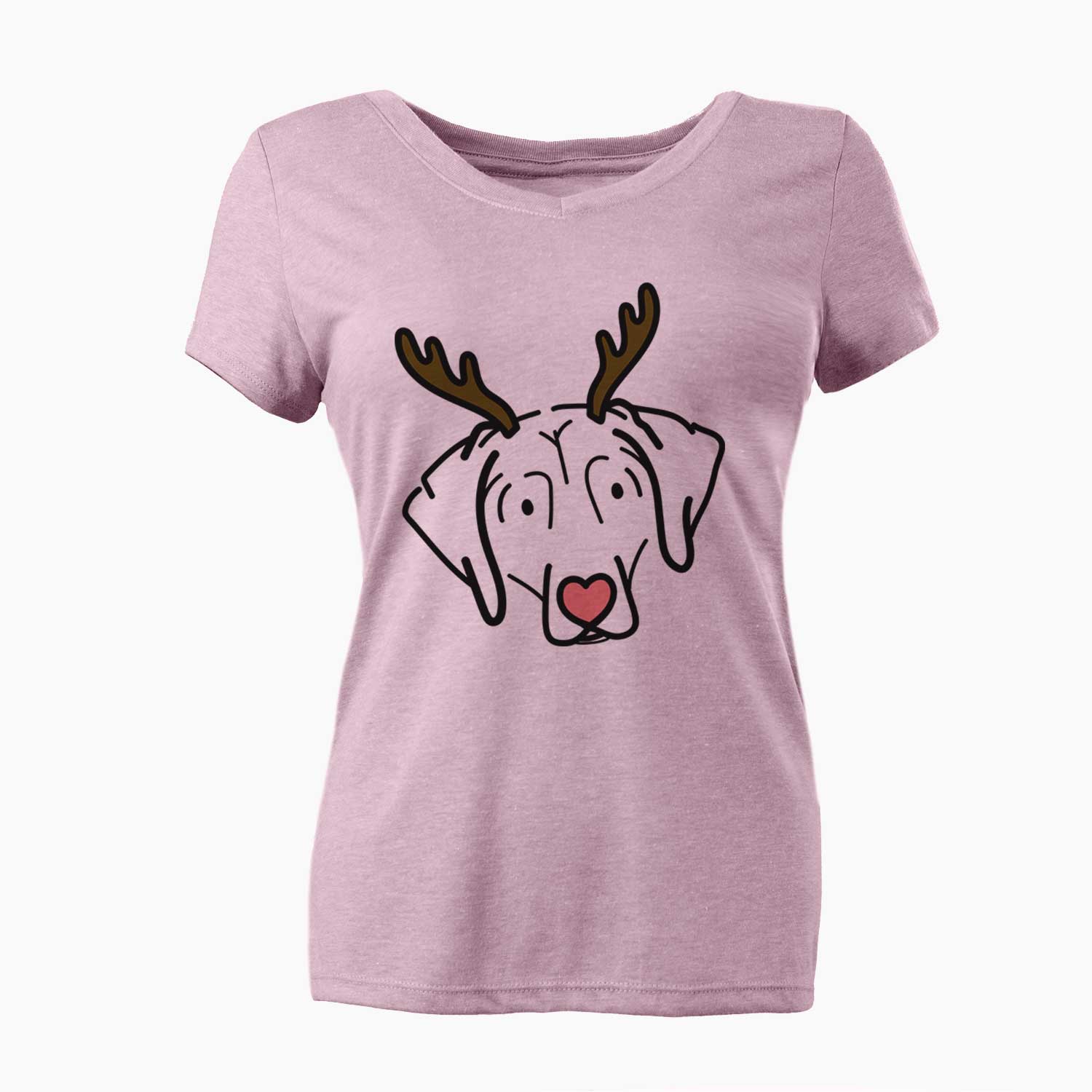Red Nose Beagle - Aly - Women's V-neck Shirt